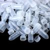 100 Unidades Contenedores Portátiles Transparentes Tipo Cápsula con Tapa Abatible para Almacenamiento de Pastillas