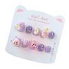 Purple Sparkle Star Cartoon Nail Art Stickers for Kids - Cute, Playful, Wearable Nails