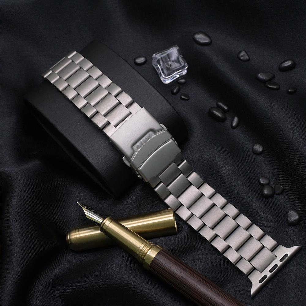 Titanium Bracelet for Apple Watch Band Ultra 2/1 49mm 46mm 45mm 44mm Business Men Strap For Iwatch 10 7 8 9 4 5 6 SE Accessories