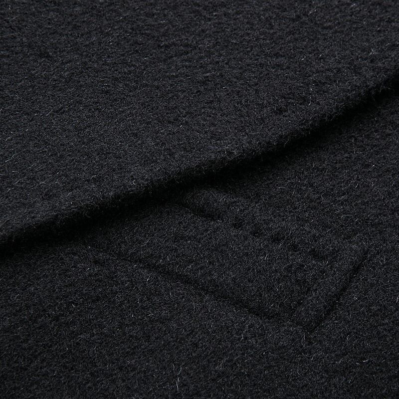 FAPAI Men's Double-Breasted Wool Blend Overcoat