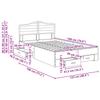 Smoked Oak Bed Frame 120 x 190 cm Particleboard