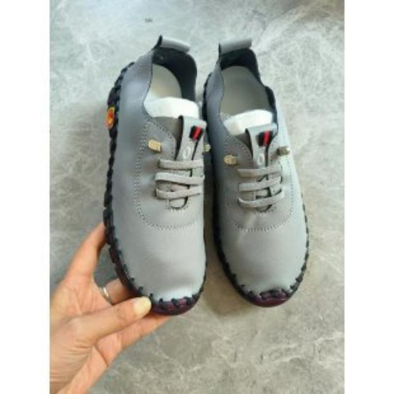 

Большая сумка ручной работы, модные одинарные туфли, новая повседневная женская обувь на мягкой подошве, ленивые туфли на одной педали 45 светло-серый