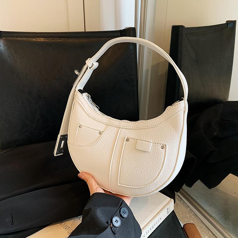 Underarm Bag Versatile Simple Casual Shoulder Crescent Bag Small Satchel