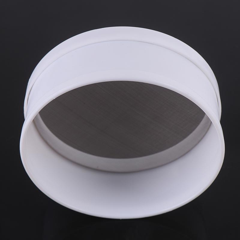 White Plastic Fine Mesh Strainer Flour Colander Sifter Sieve Kitchen Tool