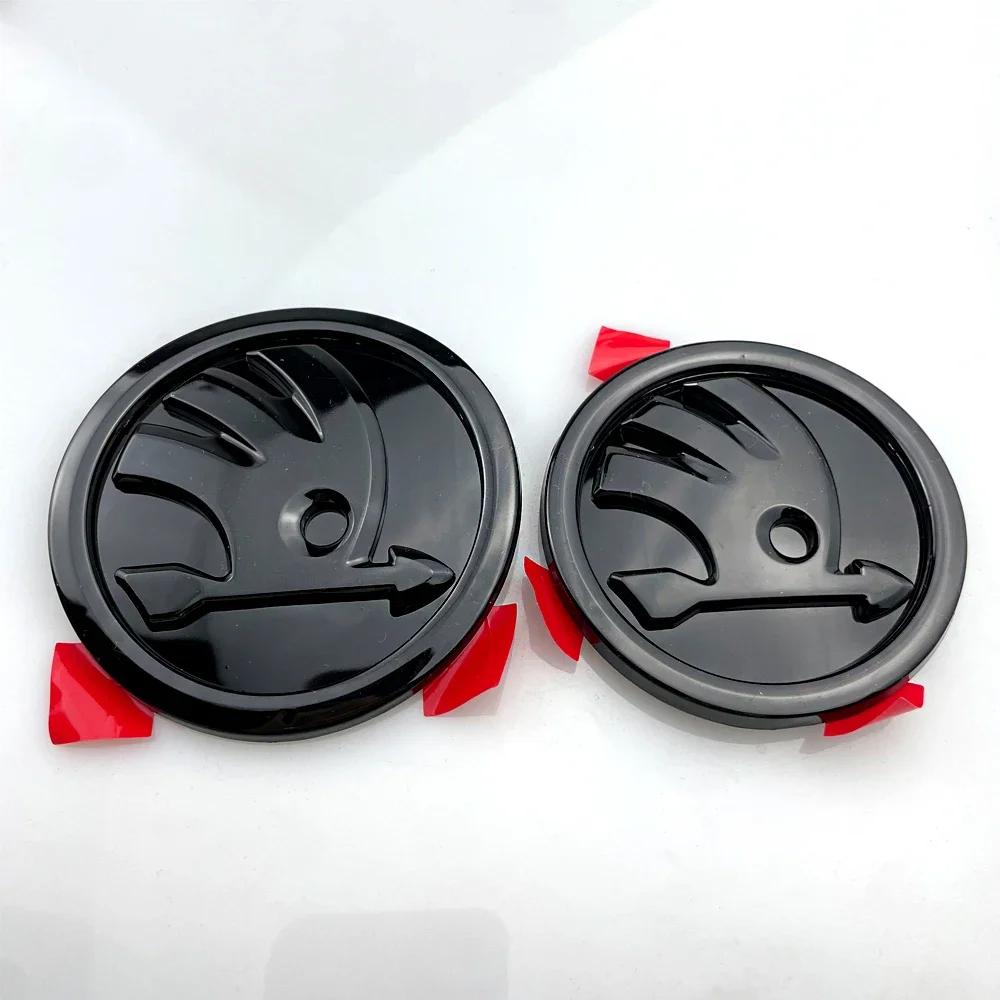 Skoda 2026 Heet 3D ABS 80/90mm Auto Voorgrille Kofferbak Logo Sticker Voor Skoda Octavia 2 3 A5 A7 Kodiaq Fabia Rapid 3 Karoq Superb