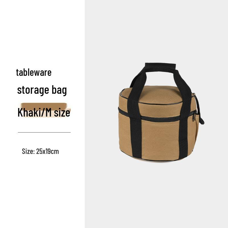 Mountain Outdoor Cooking & Tableware Set with Anti-Collision Gas Tank and Hand-Held Picnic Storage Bag.