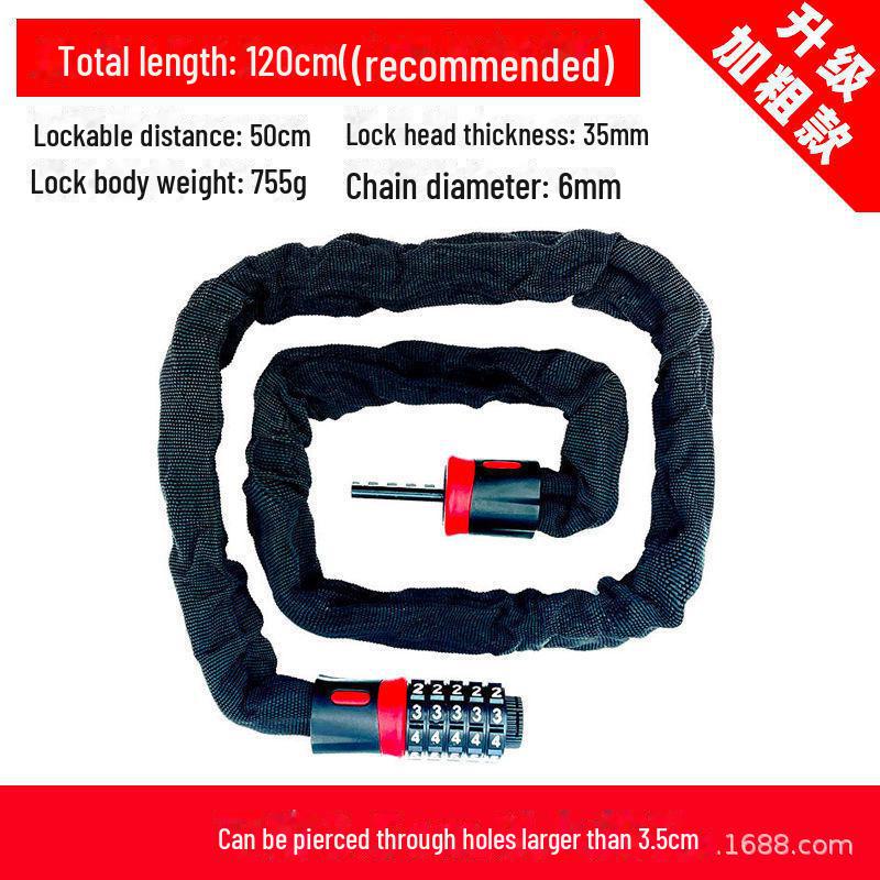 

Универсальный противоугонный замок: Защищенная паролем железная цепь для велосипедов, электромобилей и дверей