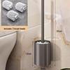 Cmaos Wall-Mounted Toilet Brush Set with 3 Rubber Heads