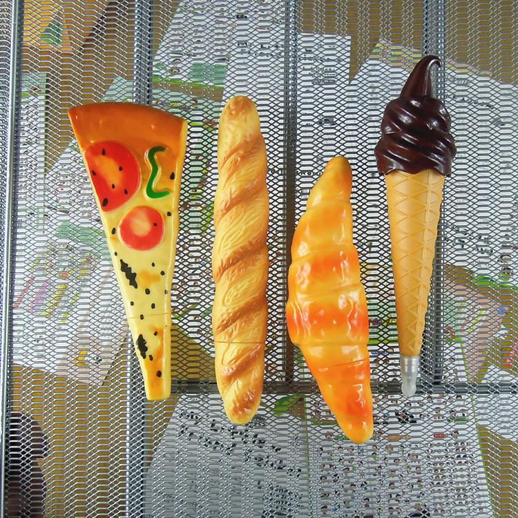 Korean Bread Pizza Shaped Magnetic Ballpoint Pen - Creative Food Craft Pizza