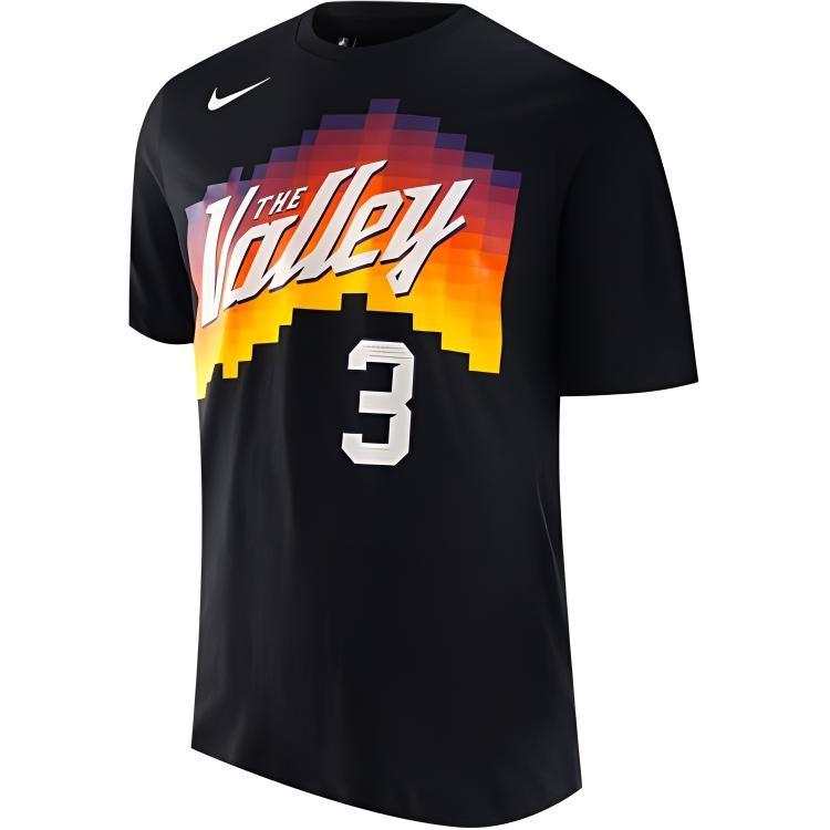 Nike SW Fan Edition Phoenix Suns Paul No. 3 CP3 Sports Training Short Sleeve Black Men s CT9796-015 XS