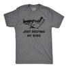 Funny Dad T-Shirt, Just Resting My Eyes, Recliner Graphic Tee