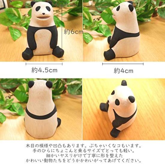Pole Pole Djurartiklar Panda Panda Handgjord Träsnideri Prydnad Handgjord