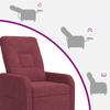 Recliner Chair Wine Red Fabric