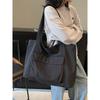 Large Capacity Canvas Bag Women Casual Simplicity Commuter Tote Bag Handbag All-Match Student Class Shoulder Bag