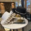Wide Brim Flat Top Hat Petal Lace Summer Hat New Lace Sun Hat  for Beach and Daily Wear