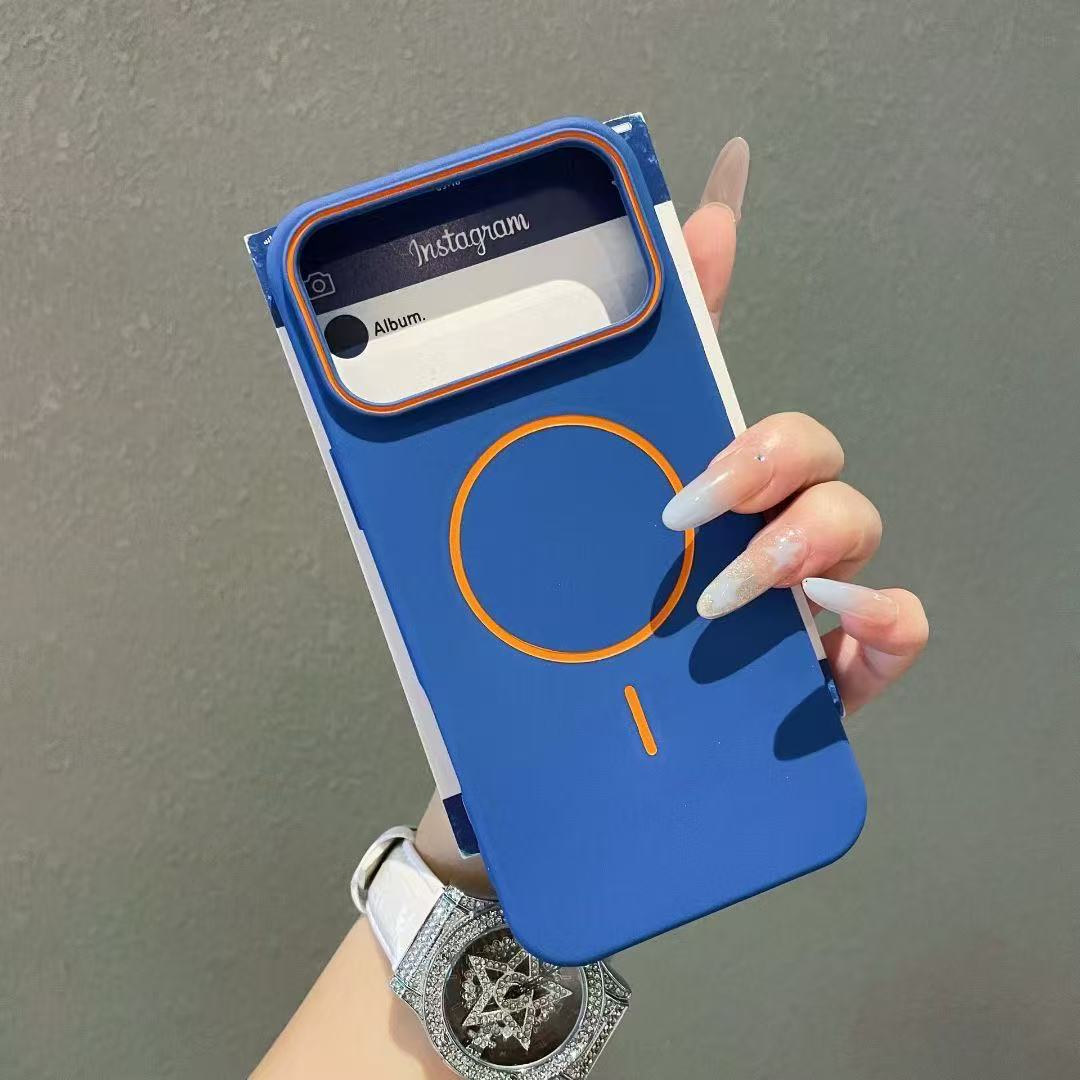 

Luxury Matte for Magsafe Magnetic Phone Case for IPhone 17 14 16 12 15 13 Pro Max 17Pro 17 Air Wireless Charge Shockproof Cover iPhone Air