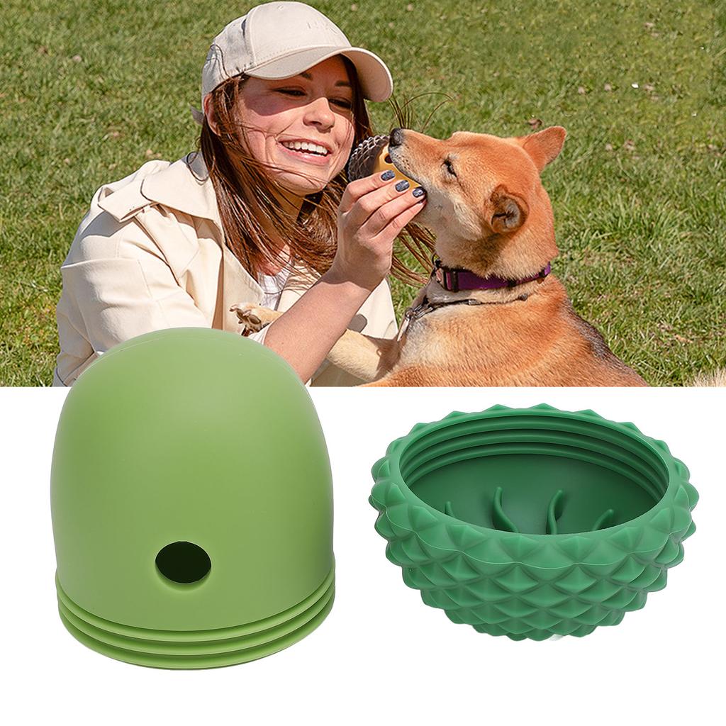 Dog Food Dispensing Ball Toy Acorn Shaped Interactive Slow Feeding Reduce Picky Eating Silicone Dog