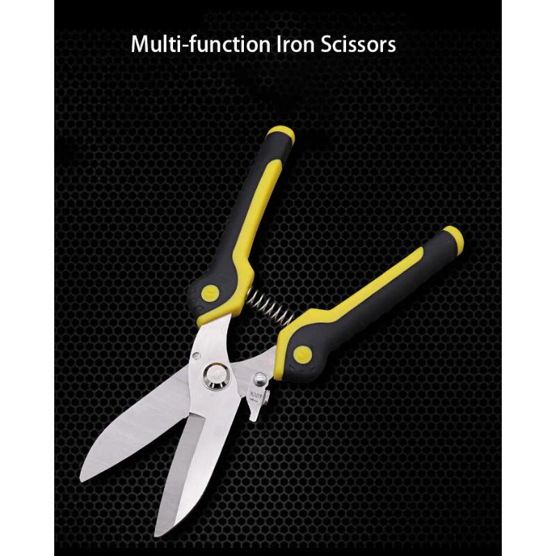 8inch Stainless Steel Sharp Blade Garden Shears PP+TPR Handle Bypass Professional Electrician's Iron Wire Cutting Tool Scissors