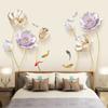 Self Adhesive Wallpaper Large Tulip Pattern Removable Decor for Bedroom Living Room Dormitory Home