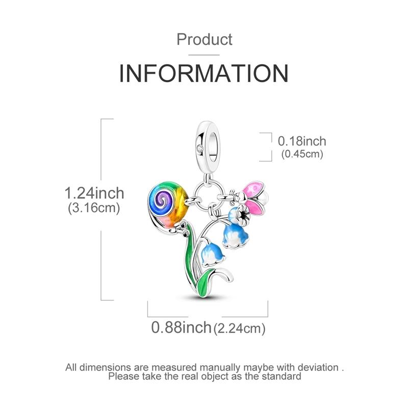 Flower Leaf Charms Bead Copper Dragonfly Dangle Pendant Fit Bangle Bracelet Necklace Diy Jewelry