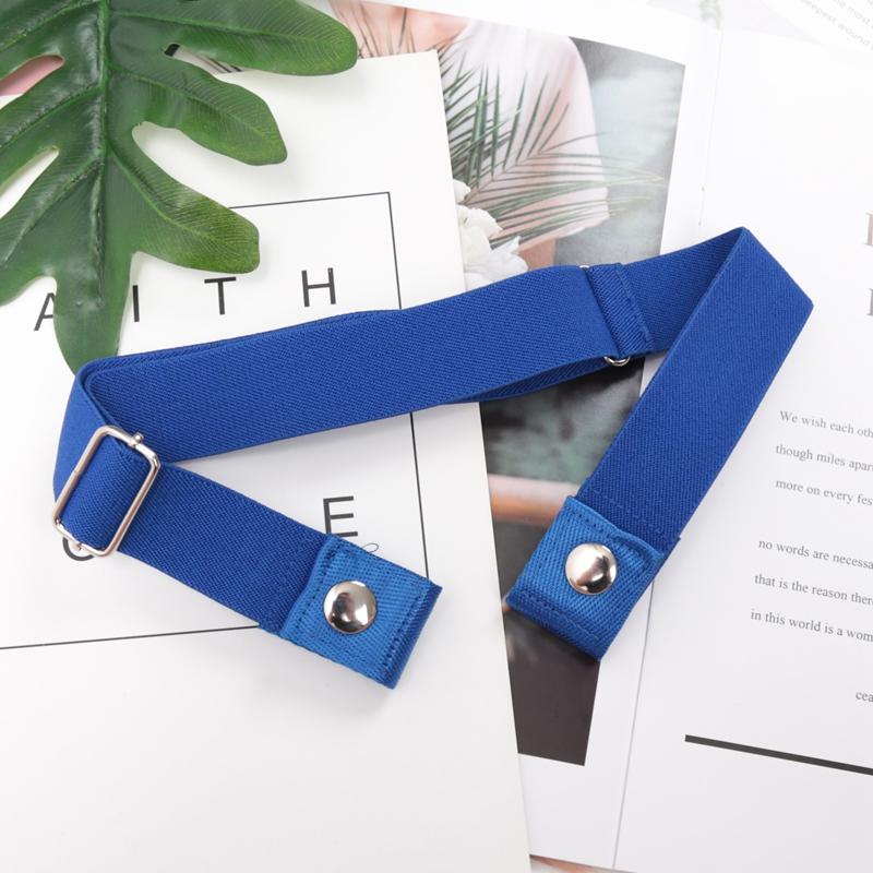 Elastic Belt Without Buckle Canvas Women Buckle Free Belt Ladies Jeans Pants Waist Lazy Belt Stretch No Buckle Invisible Belt