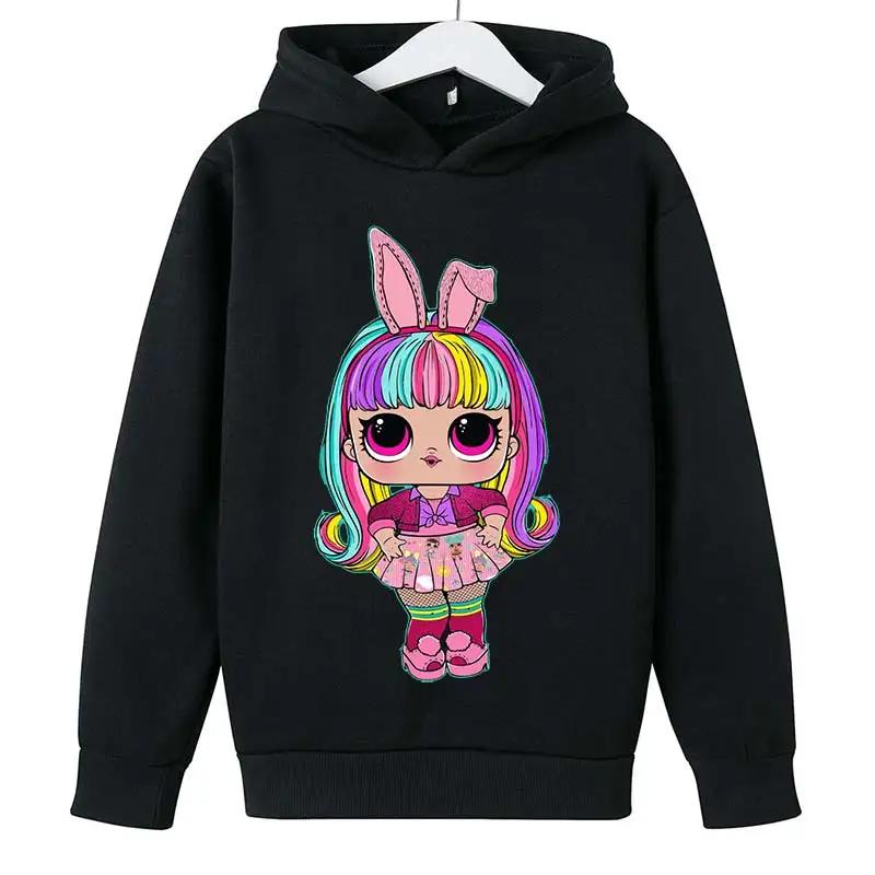 4-14 Ετών Παιδικά Βαμβακερά lolsurprise Φούτερ με Κουκούλα Χαριτωμένο Φούτερ Μακρυμάνικο Παιδικά Ρούχα Αγόρια/Κορίτσια Cool Χαριτωμένα Παιδικά Μπλουζάκια