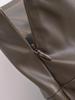 Sweet & Cool Retro High-Waisted PU Leather Pleated Mini Skirt - Women's Slimming A-Line Style