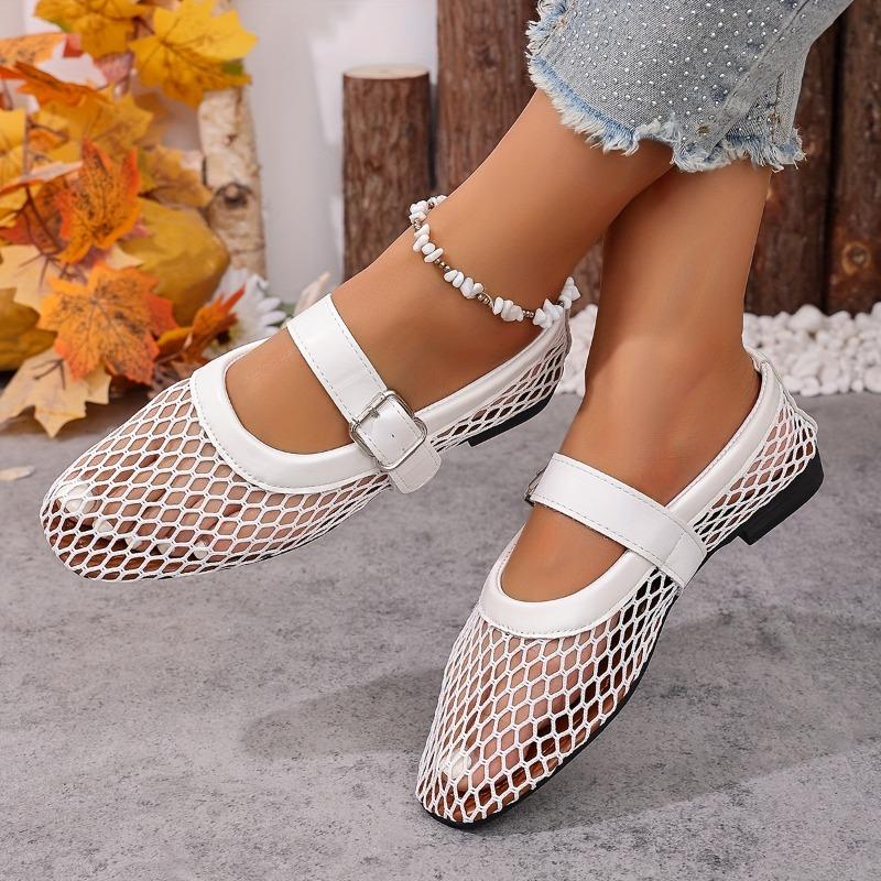 Dames Sexy Komfortable Geometriske Nettsandaler Romersk Stil Ankelstropp