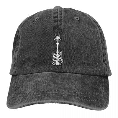 Sommermütze Sonnenschirm Rock & Roll Skelett Hip Hop Kappen Gitarre Rock Cowboyhut Schirmmütze Trucker Dad Hats