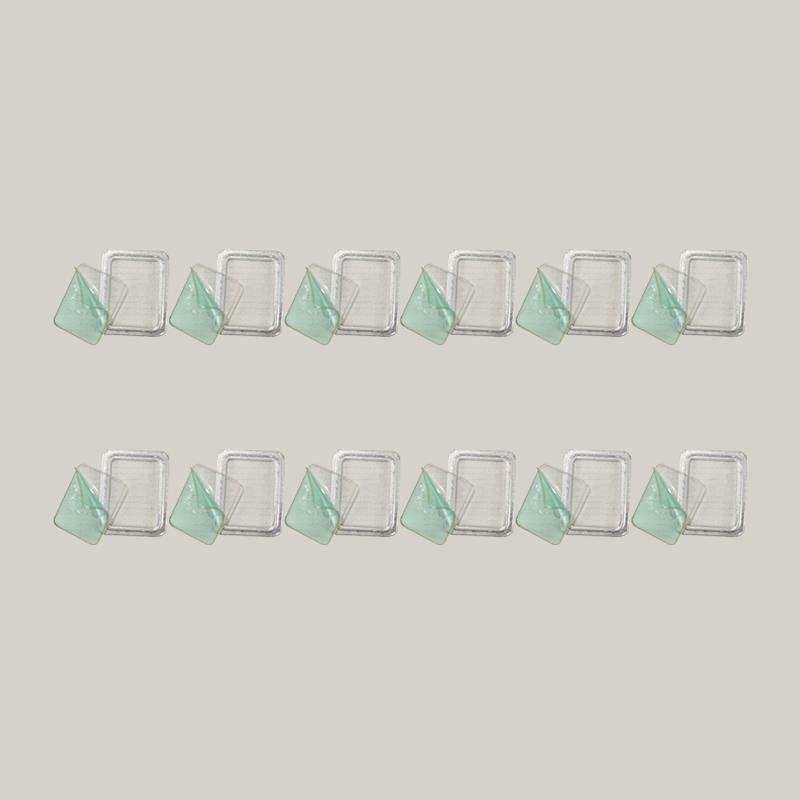 12PCS Alloy Square Porthole w PVC Lens Model Miniature Boat Windows Length 20/17/14.5/11.5mm for Simulated Ship Decorative Parts