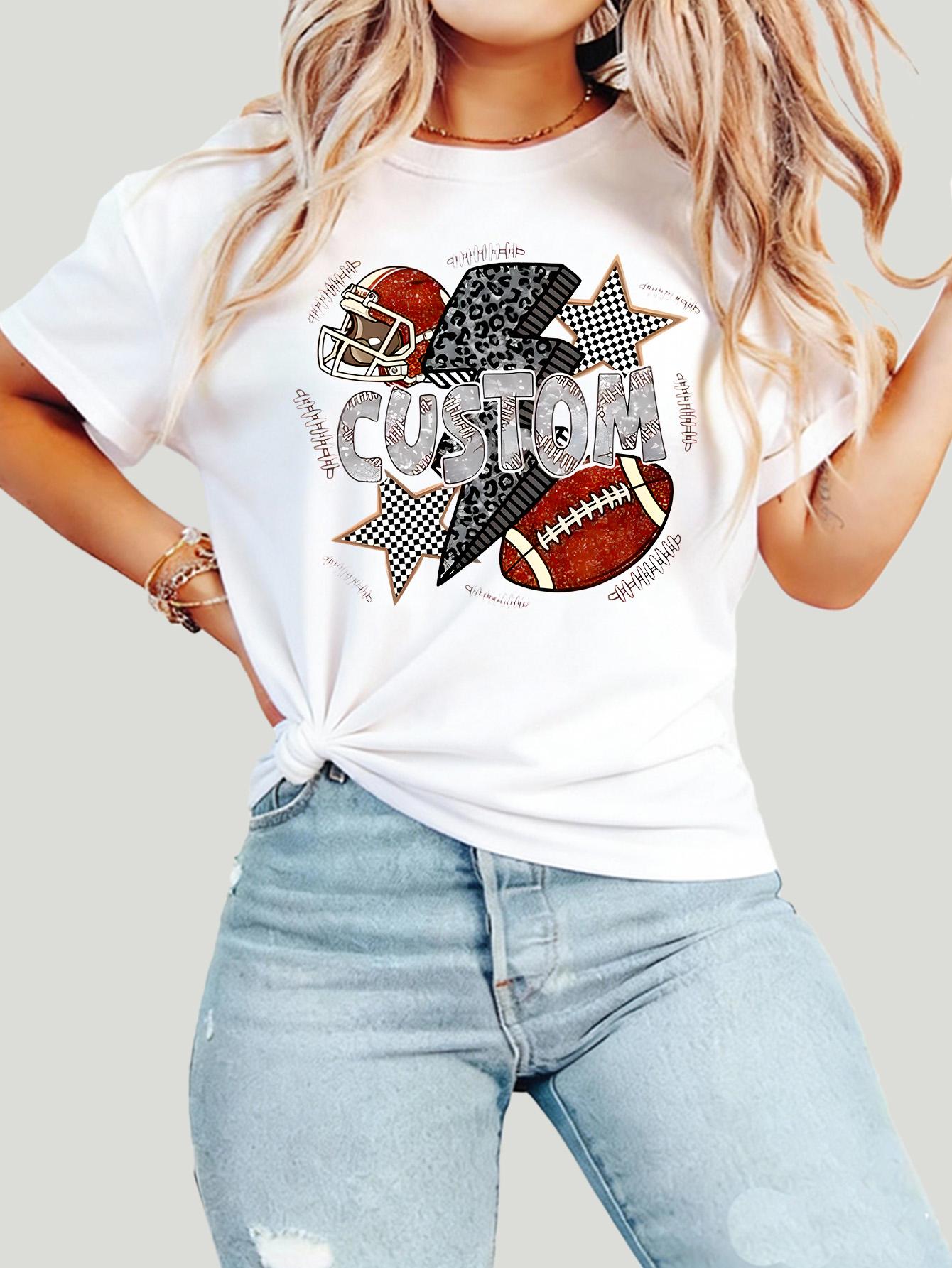 

Women s Large Size Printed round Neck Short Sleeve T-shirt 1-7XL Comfortable Casual Top in European Style 7XL