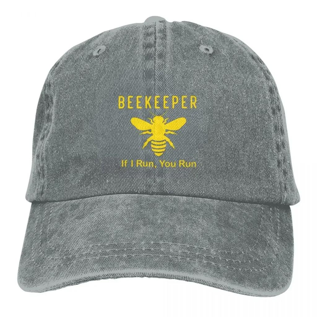 Apicoltore Se Corro Io Corro Cappellino da Baseball Divertente Apicoltura Moda Outdoor Cappelli Hip Hop Cappellini da Baseball Lavati Stampati alla Moda