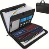 Fireproof 13-Layer Expanding Document Bag, Large Capacity Multi-Bellows Handheld Folder