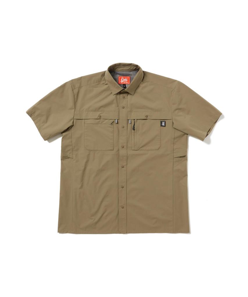 Snow Peak Wilkin Short Sleeve Shirt Light Size EP-SH-26SU002 (Men's/Women's, Olive, M)