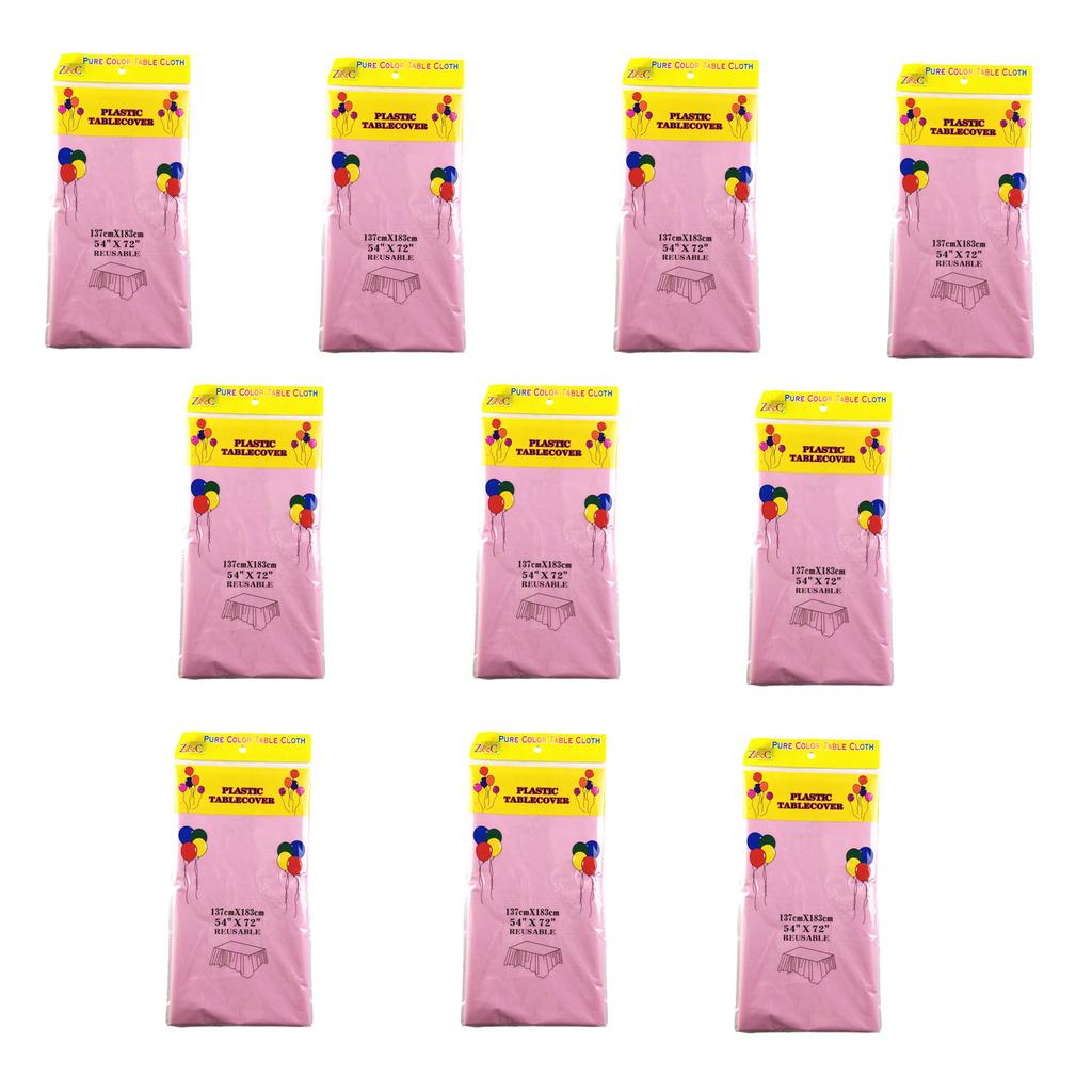 Leakproof Plastic Table Covers 10Pcs/pack 54x72Inch Decorative Tablecloths Disposable Table Cloth for Daily Parties