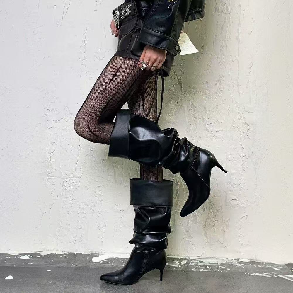 Vintage Brown Stockings Women'S Spring And Autumn Summer Ultra-Thin Striped Y2K Jacquard Lace Sexy Hollow Fishnet Pantyhose