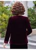 Elegant Gold Velvet Long-Sleeve Top for Middle-Aged and Elderly Women - Spring/Autumn 2026 Collection