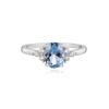 Trendy Blue Topaz Ring Jewelry Accessories with Zircon Gemstone  Finger Rings for Women Wedding Party Engagement Bridal Gifts