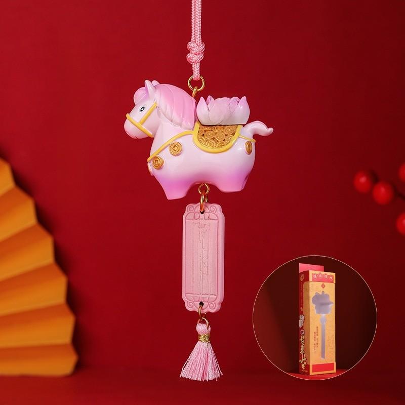 Car Pendant With Resin Material For Festive Year Of The Horse Decor