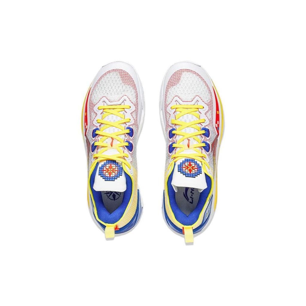 LiNing Blade 3 V2 Pixel Non-Slip Wear-Resistant Low-Top Basketball Shoes Unisex sneaker Yellow Red Blue ABAT057-9