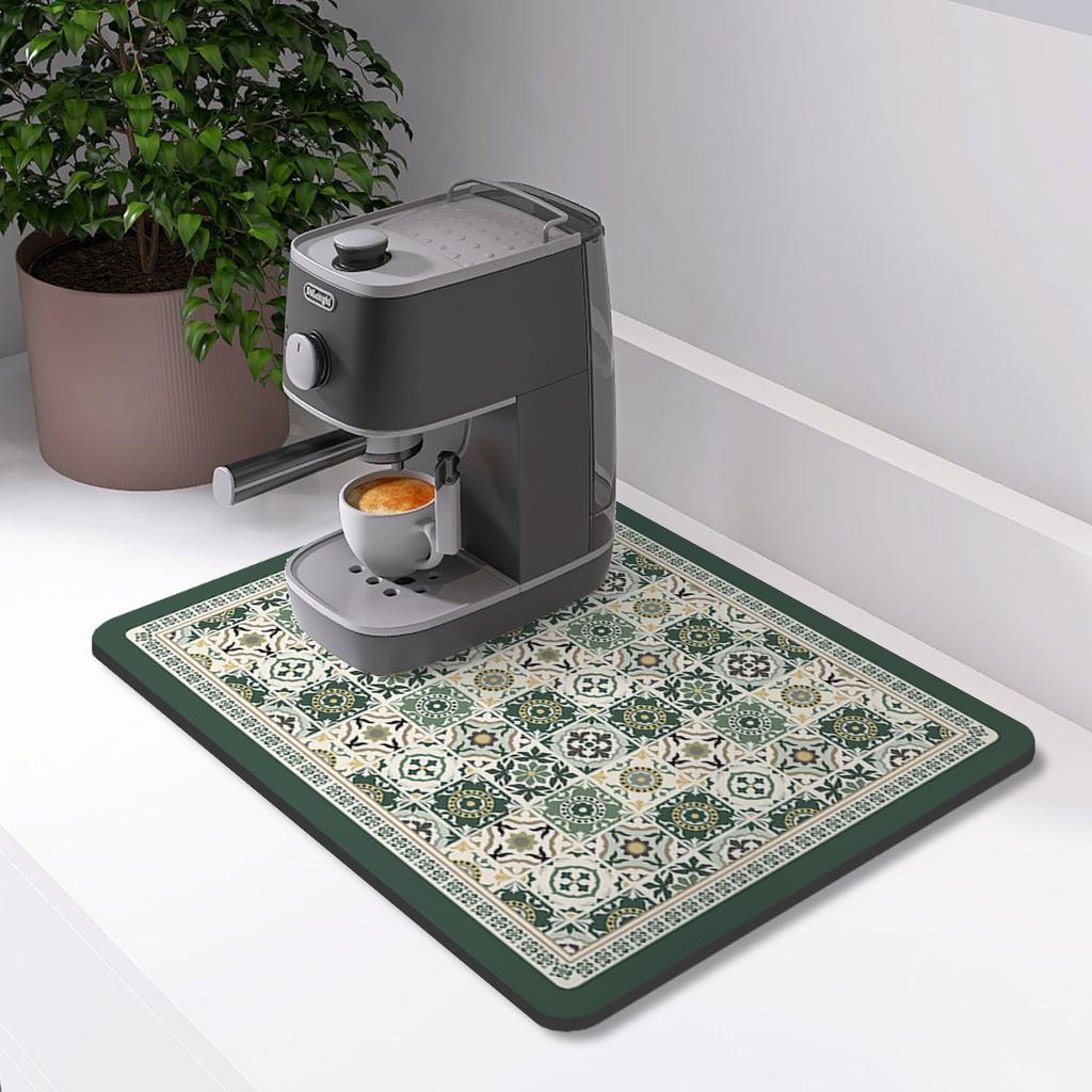 Coffee Machine Mat Waterproof Kitchen Dish Drying Mats Placemat Quick Dry Drain Pad Tableware Non-slip Draining Kitchen Rug