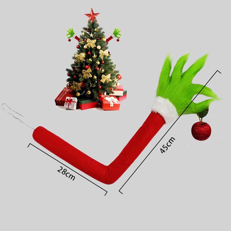 

Holiday Christmas Tree Decorations Green Fur Monster Arms Home Decor Christmas Atmosphere Greenwich Doll Parties Fun Arms