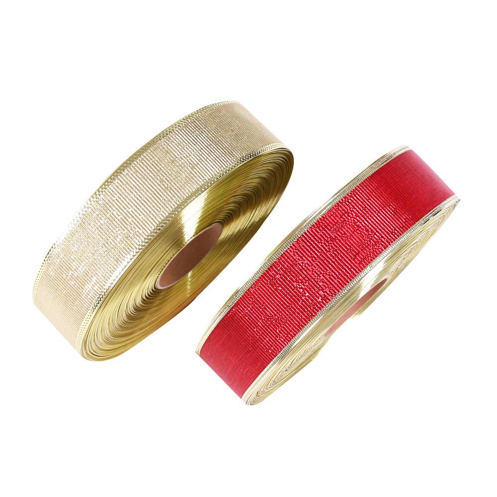 Meter 10 Beautiful Red Gold Christmas Ribbon For Charming Holiday Decorations Gift