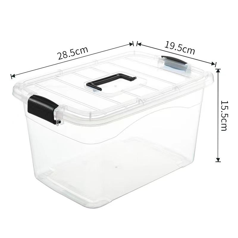 Clear Plastic Storage Organizer with Lid - Portable Handheld Box for Desktop & Toy Organization
