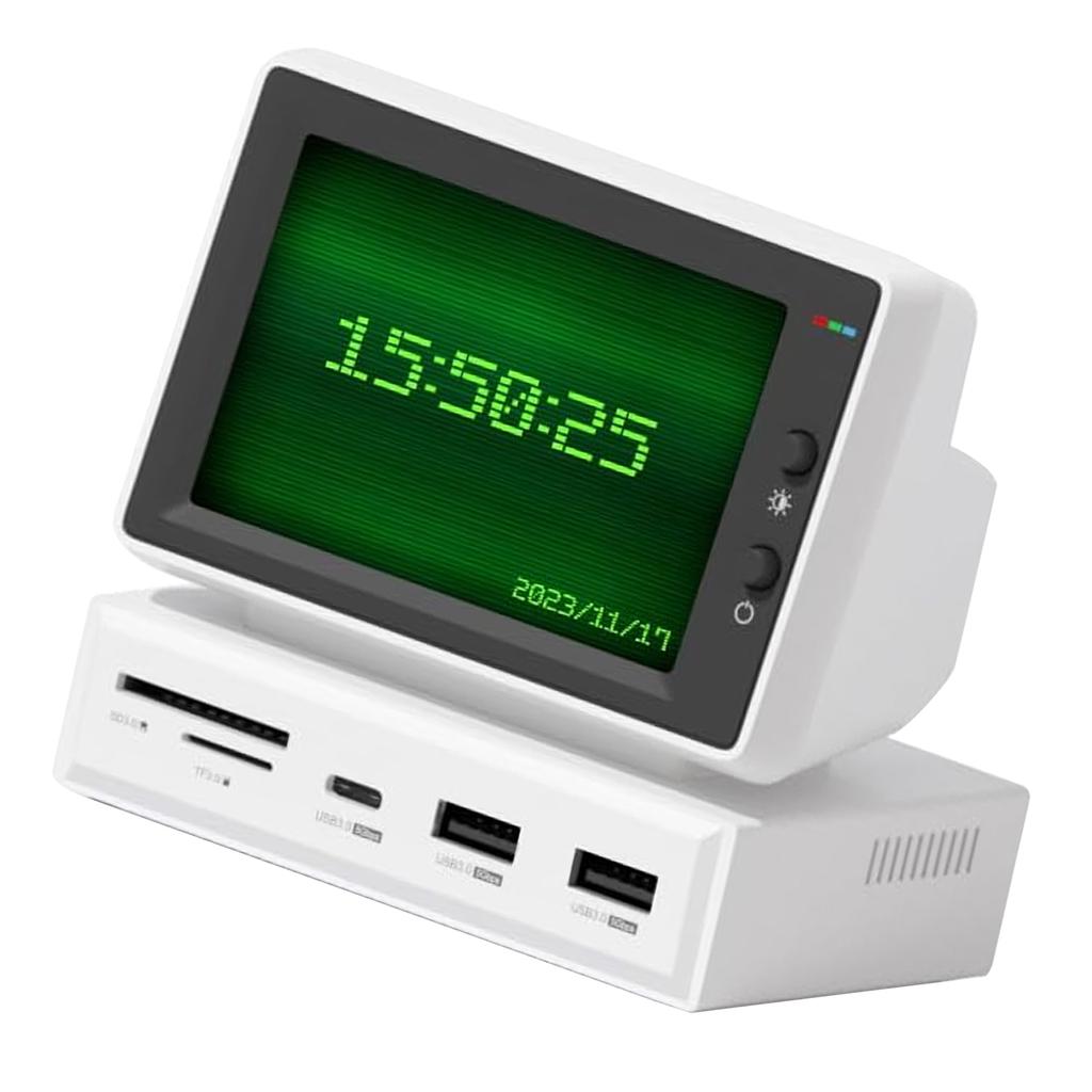 3,5 Zoll IPS USB-Bildschirm mit USB-C-Hub AIDA64 PC CPU RAM HDD Datenüberwachung Elektronisches Album Floati