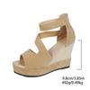 Plus Size Shoes for Women Summer Fashion Platform Wedges Party Evening Sandals 36-42 Women Non-slip Casual Sandals