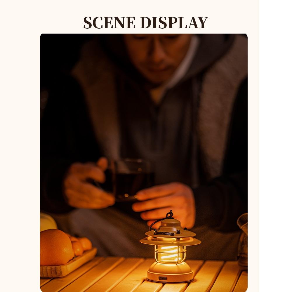LED USB Desk Lamp Outdoor Emergency Flashlight Rechargeable Metal Vintage Hanging Camping Lamp Hanging Tent Lamp horse lantern