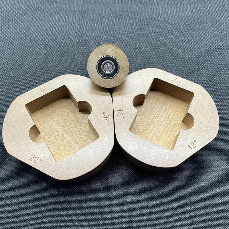 Nuovo Kit Affilacoltelli a Rotella Porta Coltelli Magnetico Angolo Regolabile Set Cilindrico Disco Lucidante Ceramico da Cucina Utensile da Cucina