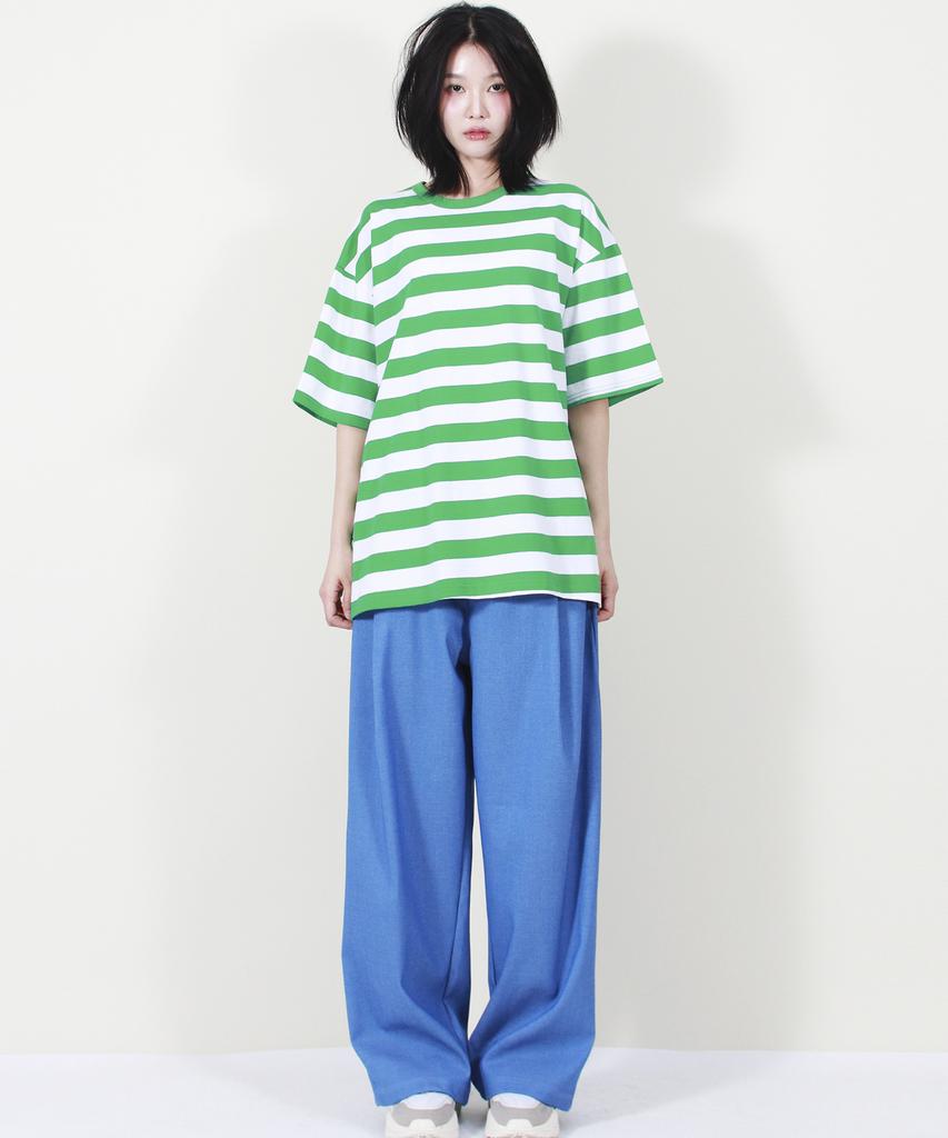 Deumakeu Vintage Denim Wide Pants Blue