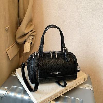 Mini Boston Bag s lychee vzorem Dámská taška přes rameno